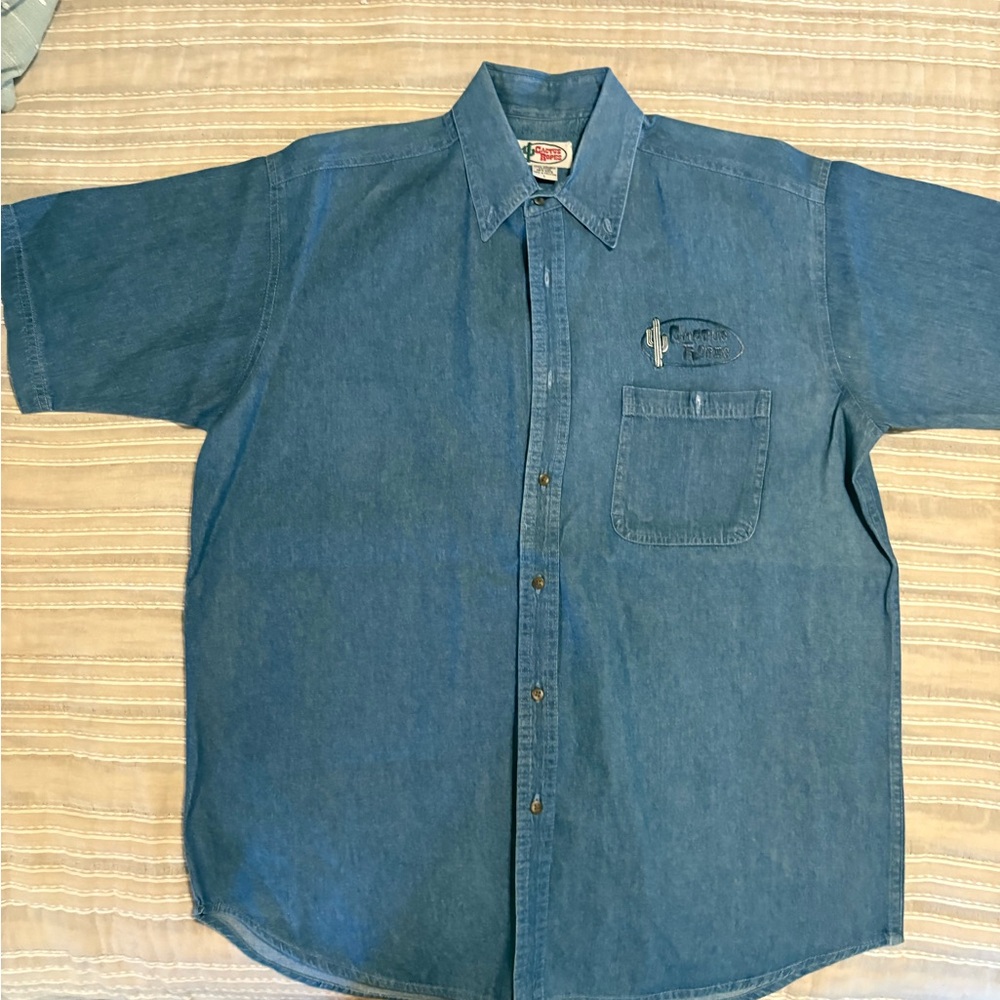 Casual Denim Button-Down Shirt